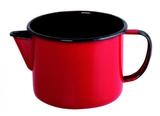 Caneca Aço Esmaltado 12cm 1 Litro Com Bico Vermelho Ewel