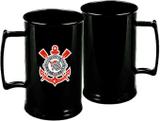 Caneca acrílica 400ml - corinthians preta - Brasfoot