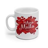 Caneca Branca Porcelana Te Amo Muito Mais - Kathavento