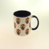 Caneca C/ Varios Caveira Flores Pequenas P/ Chá E Café 330Ml - Mundi- cismar