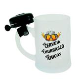 Caneca Campainha 400ML - Cerveja Churrasco Amigos - Unika