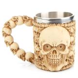 Caneca Caveira Viking Copo Chopp Cerveja Crânio Rock Festa 400ml OX-3495 - Onyx