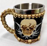 Caneca Caveira Viking Medieval Bar Chopp Copo Inox Jon Snow - Skull snow