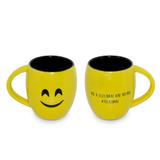 Caneca Ceraflame Diverticon 300ml Amarela - Felicidade