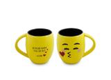 Caneca Cerâmica 300 ml Amarela Diverticon Com Você Menina Mondoceram - CER 318