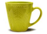 Caneca Cerâmica 300 ml Relieve Verde Yoi - MTP 589