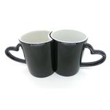 Caneca Cerâmica Kit Love Mágica Preto Brilhante Dupla Live (455) - 01 Unidade (Par) - Live shopvirtua3000