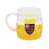 Caneca Cerveja Flamengo Acrílico Bg 400ml Brasão Metal - Drina