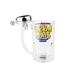 Caneca Chopp Beba Mais Trabalhe Menos Campainha Vidro 340ml - Kathavento