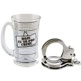 Caneca Chopp Hamburgo com Algema - Hoje Eu Tô Pro Crime - Uatt
