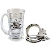 Caneca Chopp Hamburgo com Algema - Hoje Eu Tô Pro Crime - Uatt