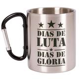 Caneca Com Alça Mosquetão Dias De Luta 280 Ml - Versare anos dourados