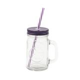 Caneca com canudo Wincy mason jar 450ml - Rio de ouro