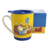 Caneca com Tampa e Base de Silicone The Simpsons - Zona criativa