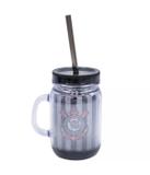 Caneca Com Tampa E Canudo 420ml - Corinthians - Minas presentes