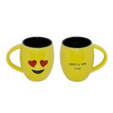 Caneca Côncava 300ml Amarela Amor 162121 Mondoceram