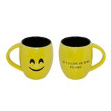 Caneca Côncava 300ml Amarela Felicidade 162123 Mondoceram