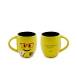 Caneca côncava de cerâmica mondoceram diverticon profissões moda 300ml-amarelo - Mondoceram gourmet