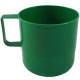 Caneca Copo Plástico Escolar Para Refeitório Lanche Merenda Verde - Zanline