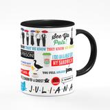 Caneca Da Série Friends Com Nome Personalizado - Jps info