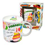 Caneca De Cerâmica Branca Parabéns 380 Ml - Cardosoutl