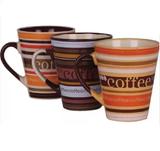 Caneca De Cerâmica Café Caboclo 300ml 6 Unidades Yangzi