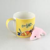 Caneca De Cerâmica Com Chaveiro Boto Rosa 1311 - Rojemac