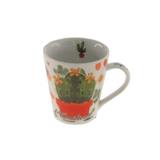 Caneca de cerâmica decoração cactos no vaso 300ml - Mais az desing