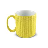 Caneca de cerâmica mondoceram 4 estações 300ml - outono - amarelo pirulito