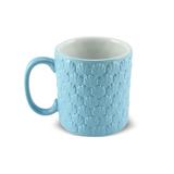 Caneca de cerâmica mondoceram 4 estações 300ml - verão - azul bebê