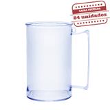 Caneca de Chopp Acrílica Durável Neon 500ml 84 unidades Bezavel - Festabox