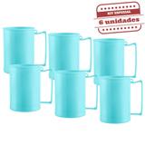 Caneca de Chopp Azul Tifanny Leitosa 300ml 6 unidades Bezavel - Festabox