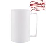 Caneca de Chopp Branca Leitosa 500ml 84 unidades Bezavel - Festabox