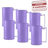 Caneca de Chopp Lilás Leitosa 500ml 6 unidades Bezavel - Festabox