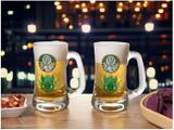 Caneca de Chopp Vidro 355ml Globimport - Palmeiras Scandinávia Porco 2 Peças
