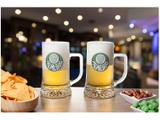 Caneca de Chopp Vidro 500ml Globimport - Palmeiras Maxim Logo 2 Peças