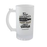 Caneca de chopp vidro fosco happy hour 450ml - Zc