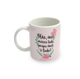 Caneca de Porcelana 300ml - Mãe Jóia Rara - Simas