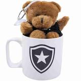 Caneca De Porcelana 370ml Com Urso - Botafogo - Mileno
