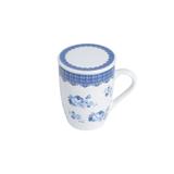 CANECA DE PORCELANA C/TAMPA E FILTRO GRÉCIA 310m - Lyor