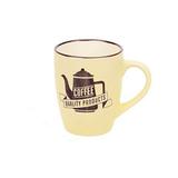 Caneca De Porcelana Com Colher Coffee 340ml - Amarelho - Dm brasil