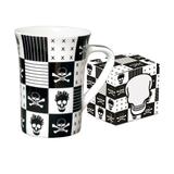 Caneca de Porcelana Fina Caveira 330ml Class Home