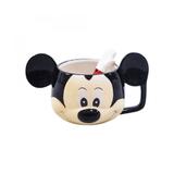 Caneca De Porcelana Rosto Mickey Original 280ml Disney Top - Drina