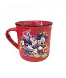 Caneca De Porcelana Vermelha Minnie Beijando Mickey 280ml - Disney