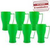 Caneca Durável Maracanã 600ml Verde Neon Leitosa 6 unidades Bezavel - Festabox