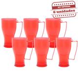 Caneca Durável Maracanã 600ml Vermelho 6 unidades Bezavel - Festabox