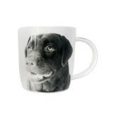 Caneca em porcelana I Love Dogs Labrador C 320ml branca - Dm brasil