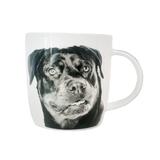 Caneca em porcelana I Love Dogs Rottweiler A 320ml branca - Dm brasil