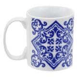 Caneca em Porcelana Indigo Blue 300ml - Portuguese - Incasa - Btc