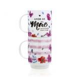Caneca Empilháveis Mãe Aquarela - Ludi